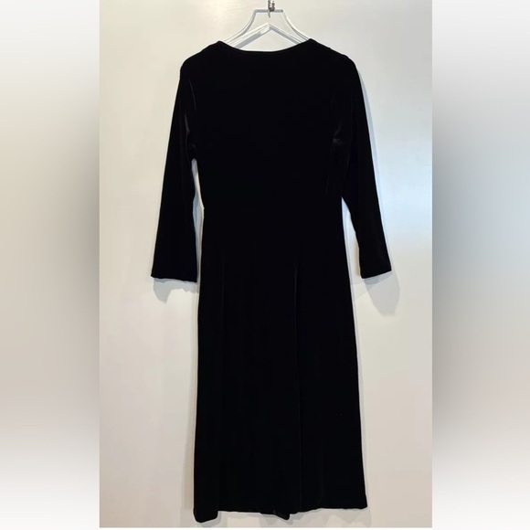 Vintage Leo Narducci Purple Velvet Midi Dress Women’s Size Large (E)‎ - Picture 2 of 3